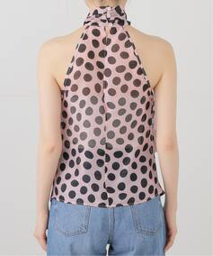 NINA RICCI/ニナ リッチ SILK SEERSUCKER DOTS TOP ブラウス 