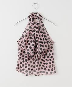 NINA RICCI/ニナ リッチ SILK SEERSUCKER DOTS TOP ブラウス 