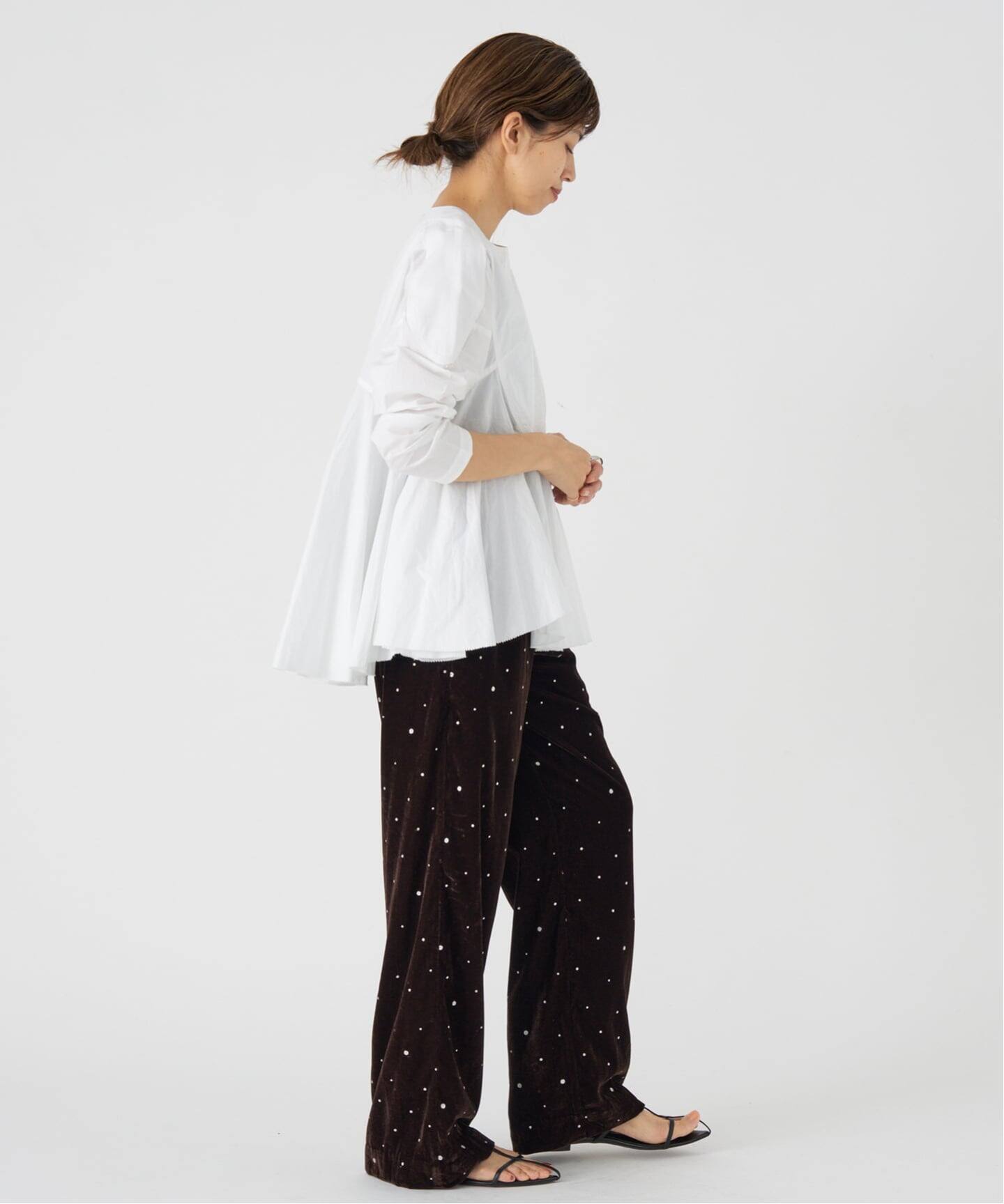 AAYUSHI/アユーシ 別注 フロントピンタックペプラムブラウス（シャツ