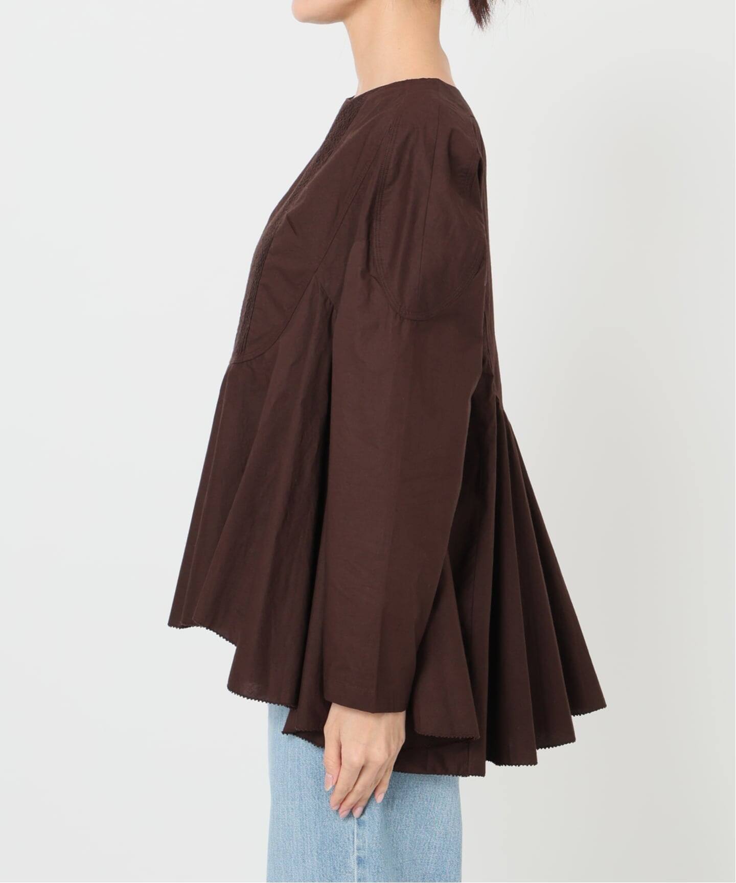 アユーシ 別注 フロントピンタックペプラムブラウス AAYUSHI/アユーシ 別注 フロントピンタックペプラムブラウス（シャツ