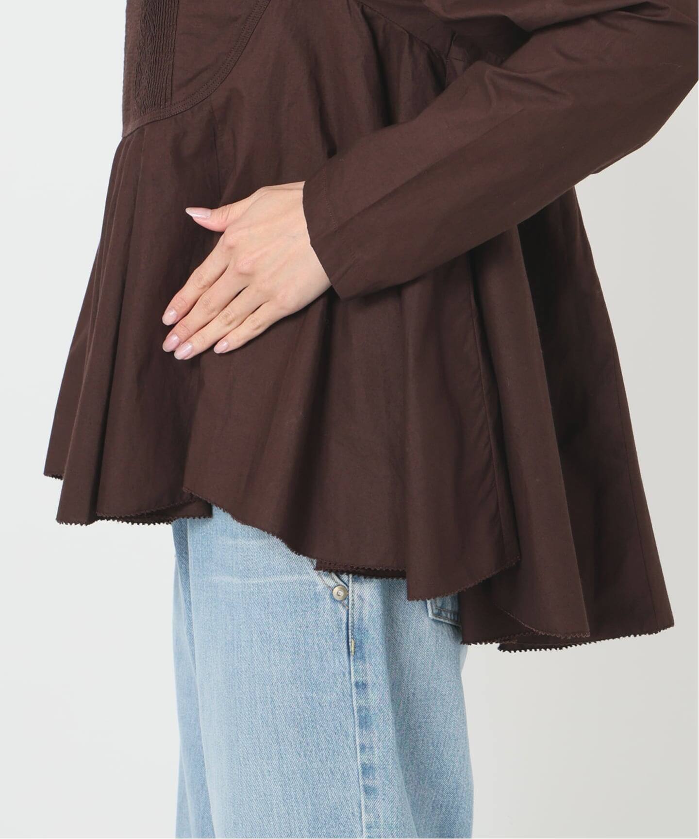 アユーシ 別注 フロントピンタックペプラムブラウス AAYUSHI/アユーシ 別注 フロントピンタックペプラムブラウス（シャツ