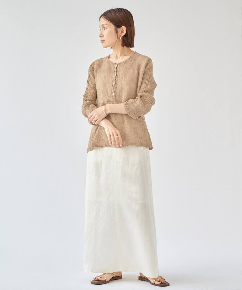 追加》LES ATELIERS FRANCAIS DE CONFECTION ヘンリーネックトップス 