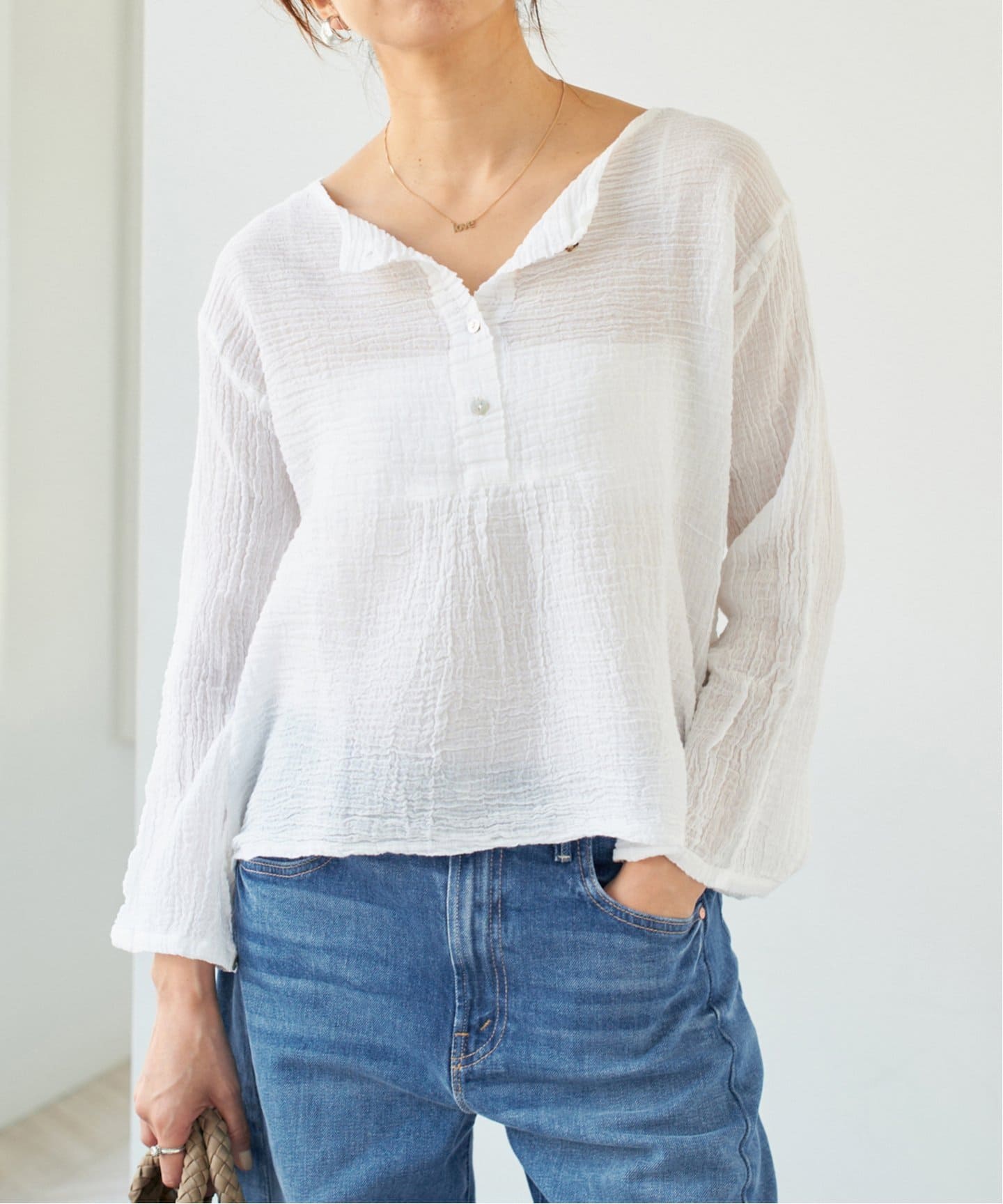 追加》LES ATELIERS FRANCAIS DE CONFECTION ヘンリーネックトップス