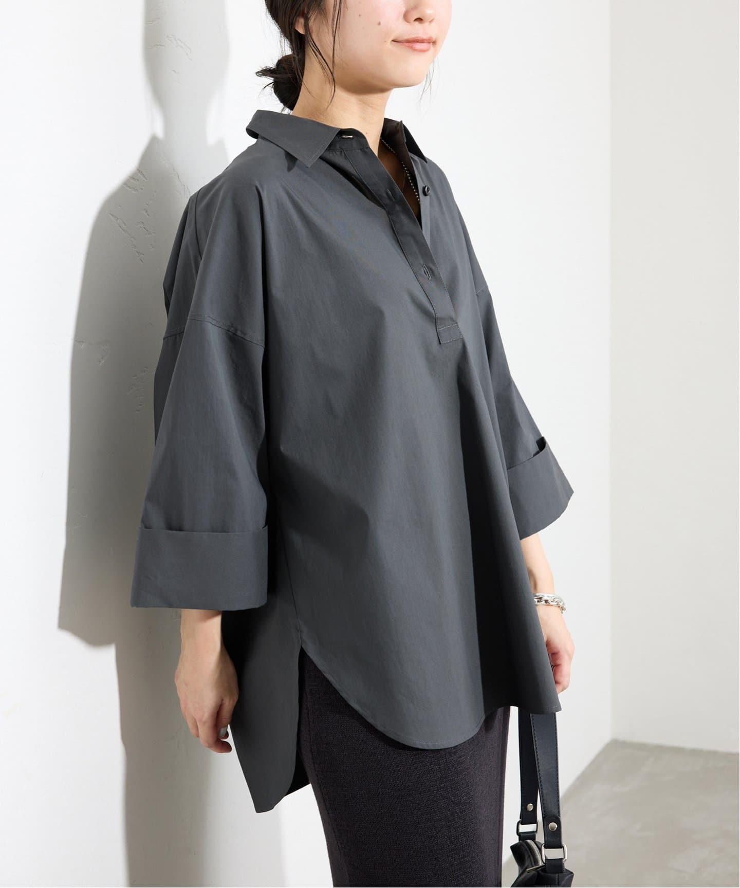 【美品】SLOBE IENA　オーバーサイズ ホワイト シャツ 長袖 オーバーサイズシャツ｜フォーワンセブン スローブイエナの通販