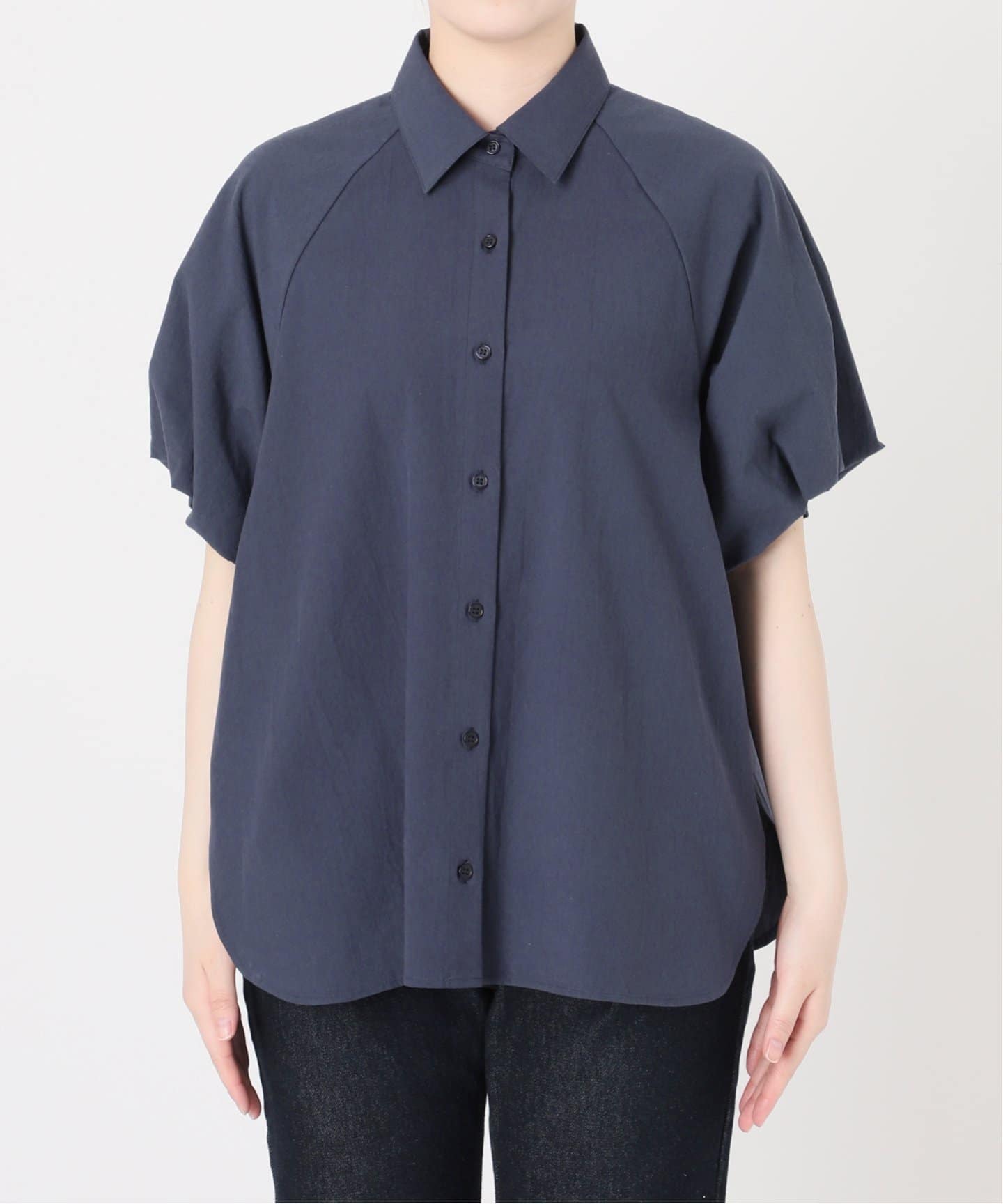 SLOBE IENA(IENA SLOBE)◆長袖シャツ/FREE/ポリエステル/BLK/25051912506010 一部店舗・WEB限定カラーあり/追加》ファインOXオーバーロング