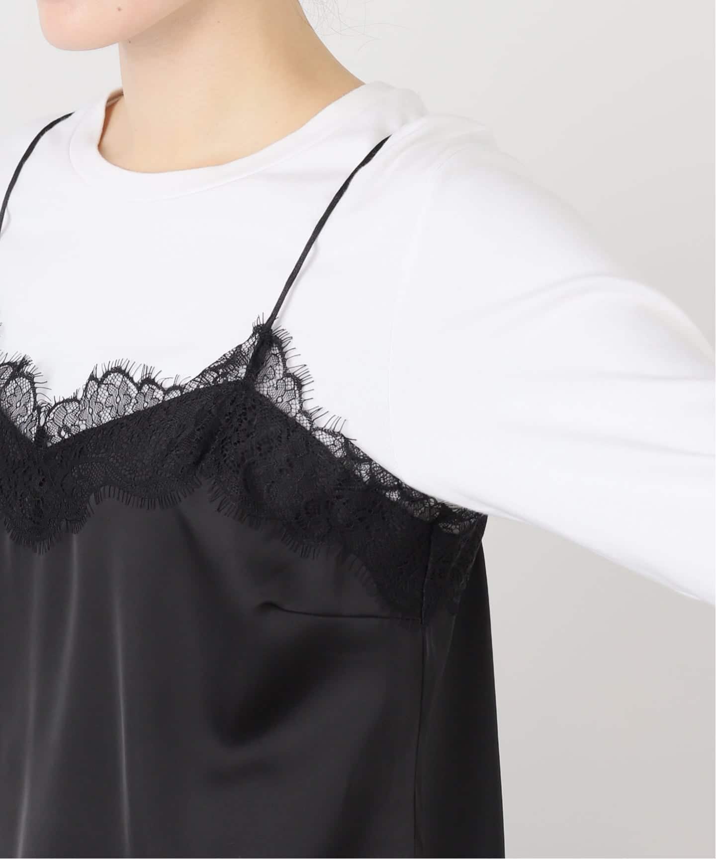 追加予約》サテンレースキャミソール（キャミソール）｜SLOBE IENA