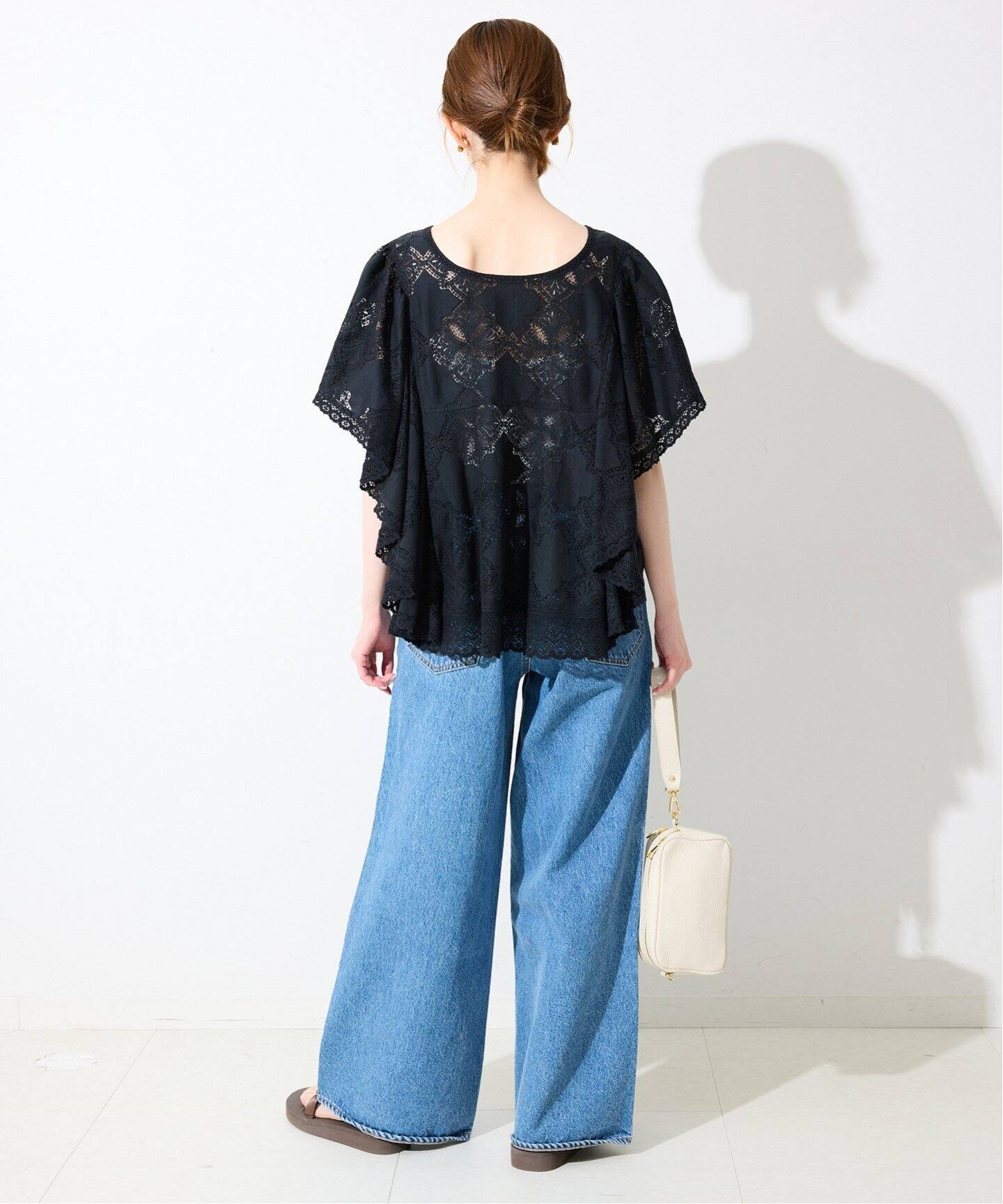 SLOBE IENA レースフリルVネックブラウス レースフリルVネックブラウス（シャツ／ブラウス）｜SLOBE IENA