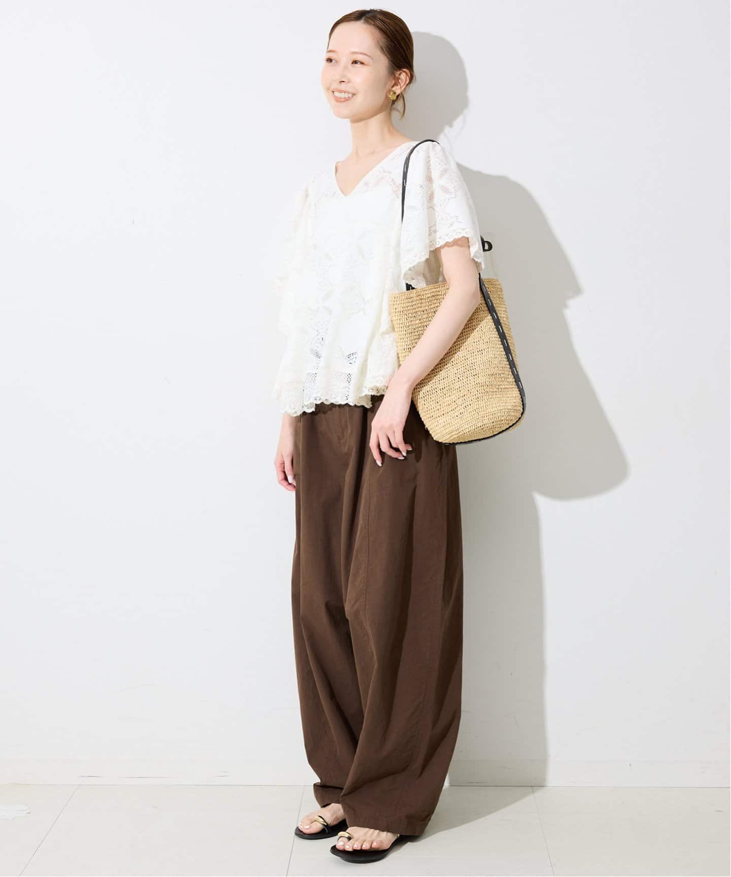 レースフリルVネックブラウス（シャツ／ブラウス）｜SLOBE IENA