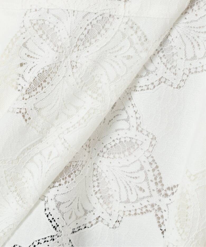 レースフリルVネックブラウス（シャツ／ブラウス）｜SLOBE IENA  