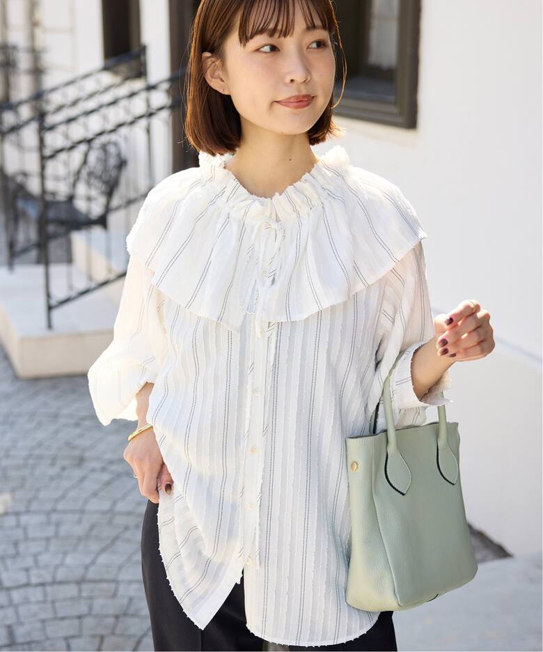 マルチWAY フリル付きブラウス（シャツ／ブラウス）｜SLOBE IENA  