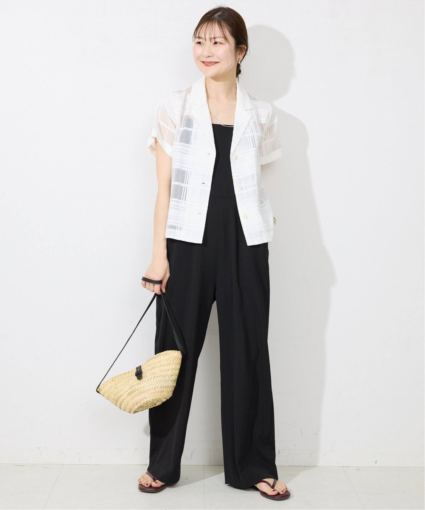 シアーチェック開襟ブラウス（シャツ／ブラウス）｜SLOBE IENA  