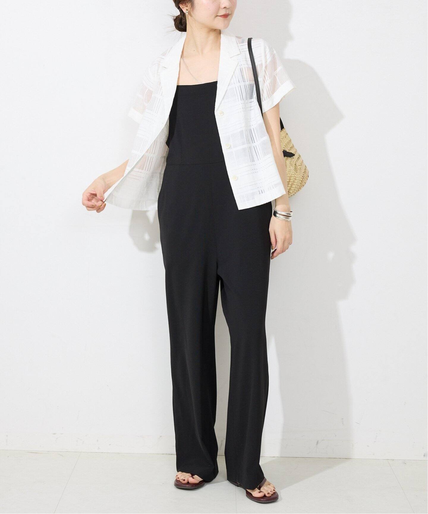 シアーチェック開襟ブラウス（シャツ／ブラウス）｜SLOBE IENA  