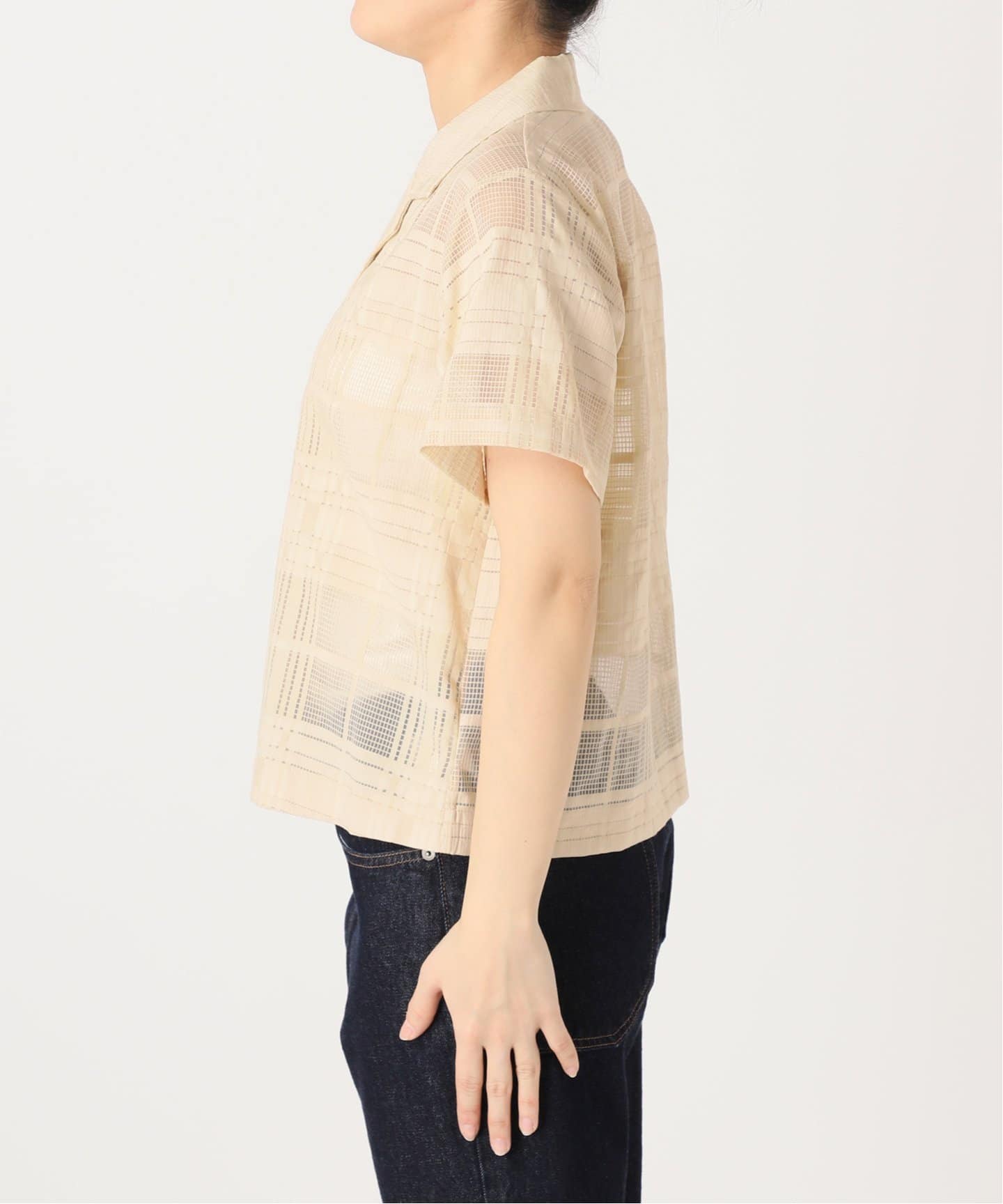 SLOBE IENA シアーチェック開襟ブラウス SLOBE IENA｜シアーチェック開襟ブラウス | Rakuten Fashion