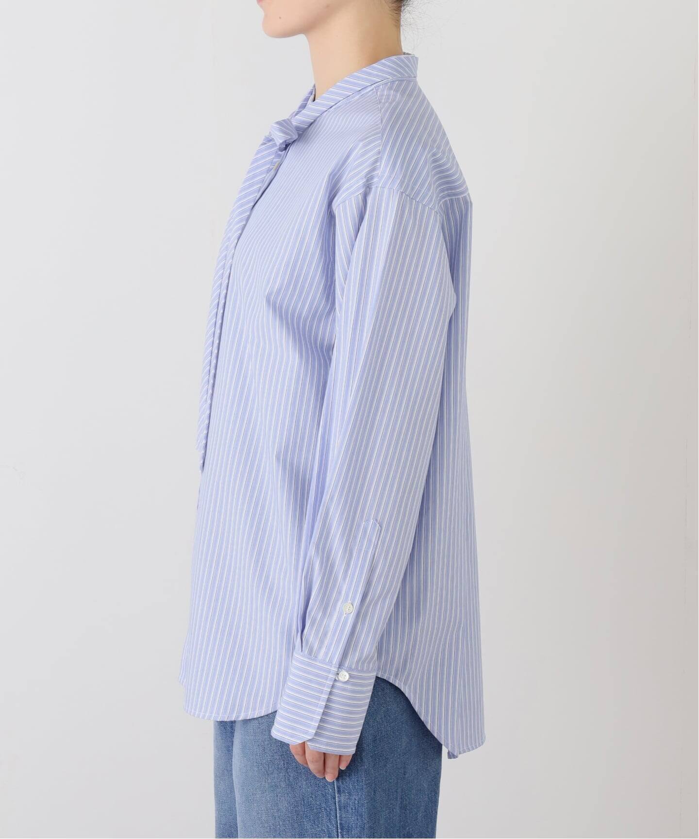 コットンブロード2WAY ボウタイブラウス（シャツ／ブラウス）｜SLOBE