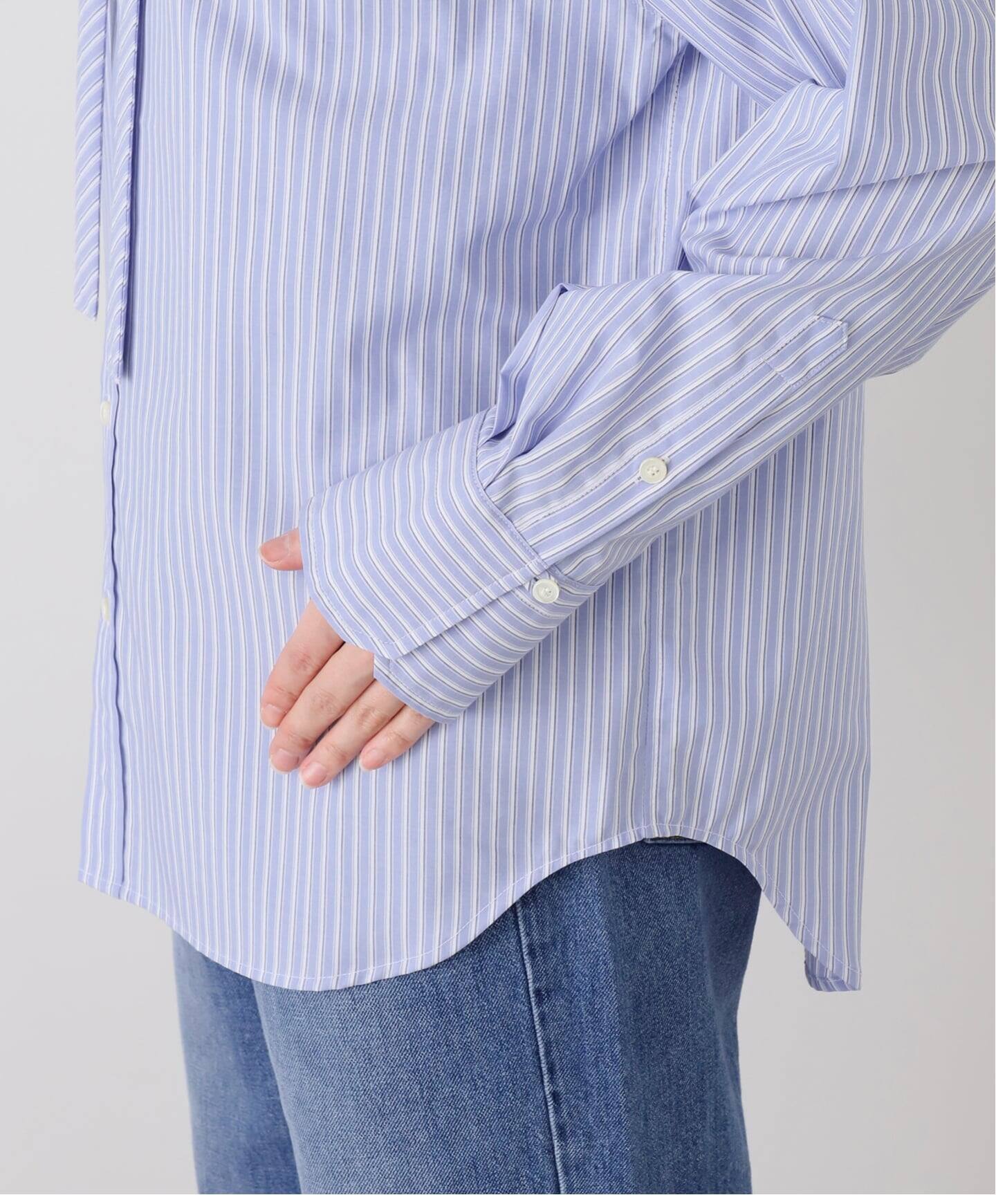 コットンブロード2WAY ボウタイブラウス（シャツ／ブラウス）｜SLOBE