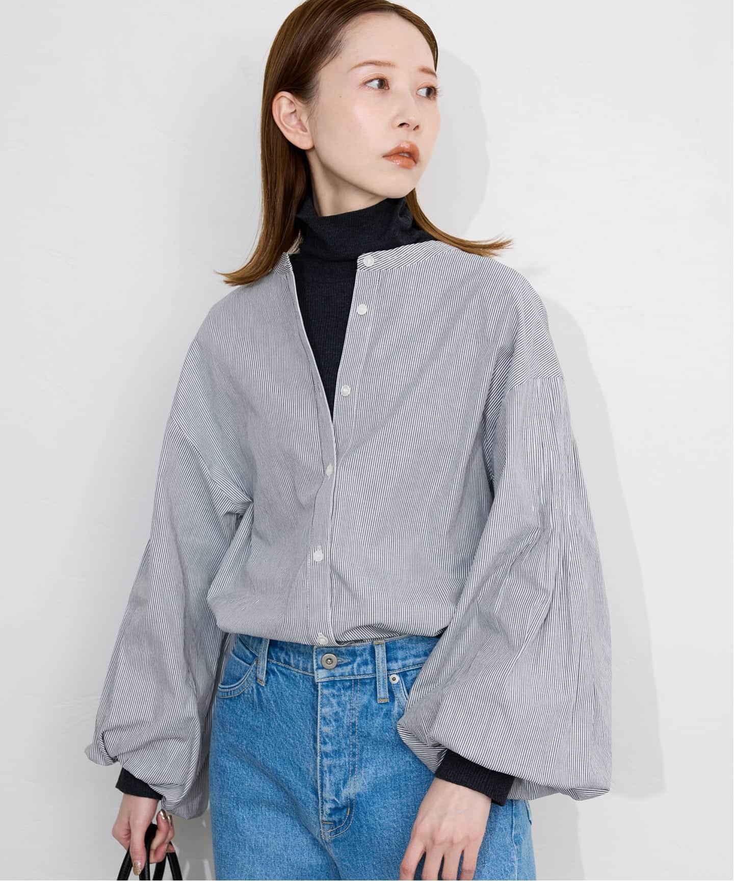 SLOBE IENA ピンクタックバルーンスリーブシャツ☆ タグ付き。 ピンタックバルーンスリーブブラウス（シャツ／ブラウス）｜SLOBE IENA