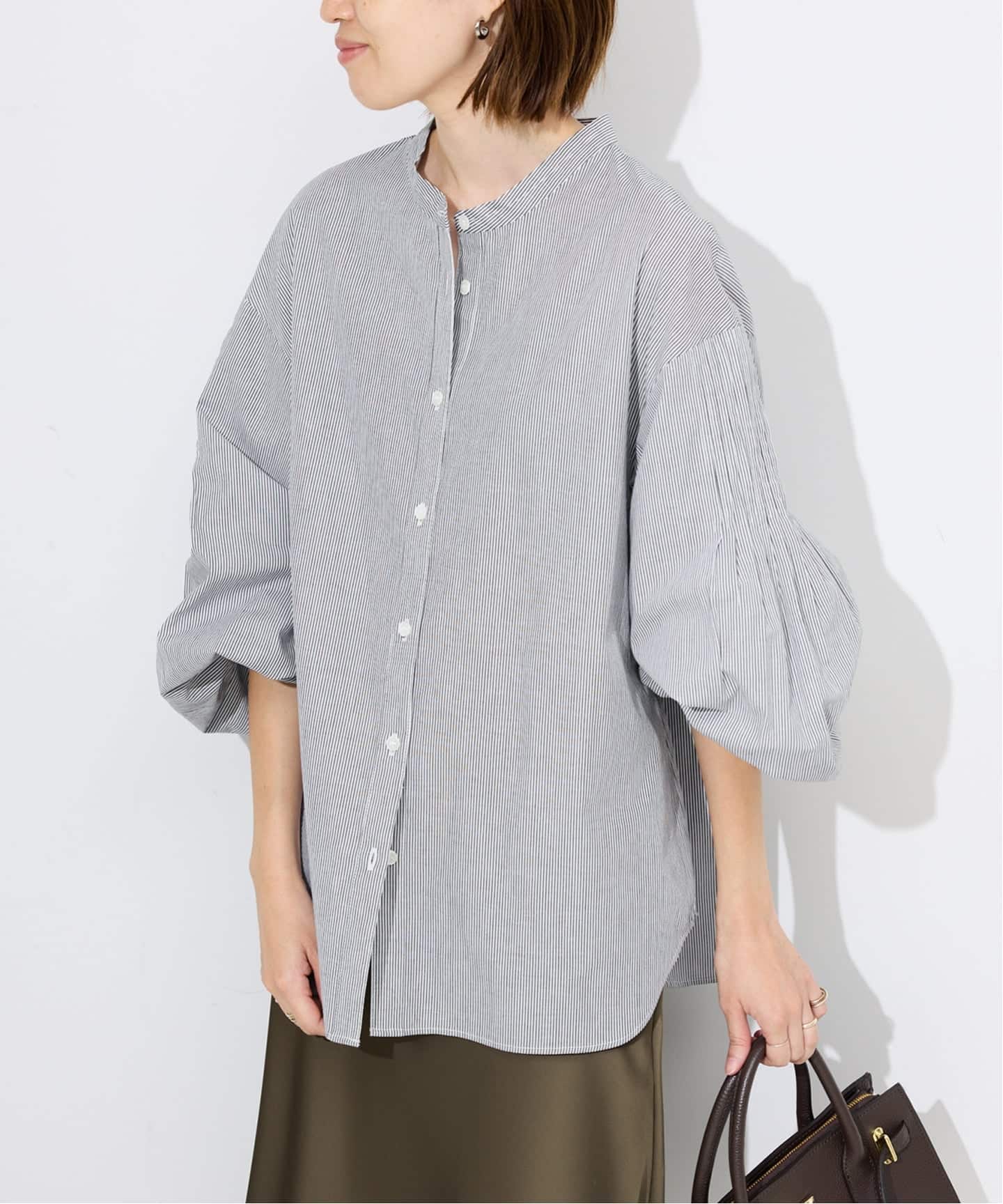 ピンタックバルーンスリーブブラウス（シャツ／ブラウス）｜SLOBE IENA