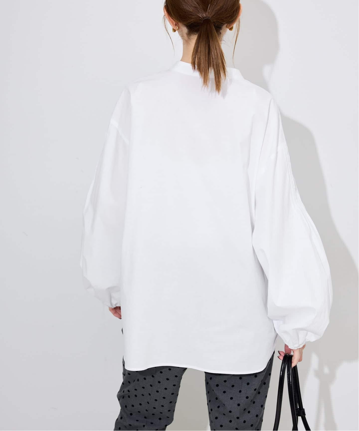 WEB限定/追加2予約》ピンタックバルーンスリーブブラウス（シャツ