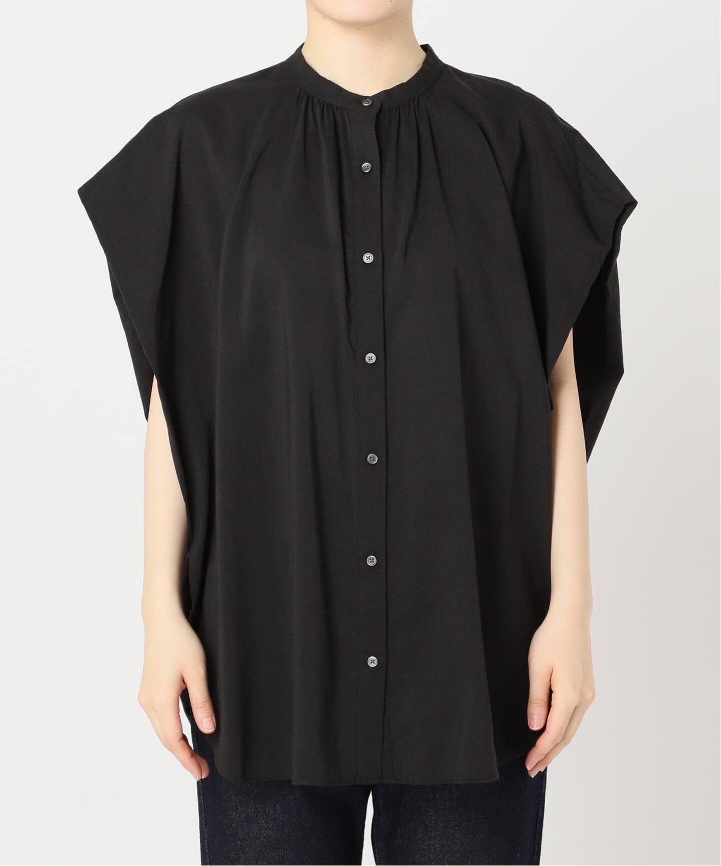 SLOBE IENA レーヨンボイルバンドカラーブラウス WEB・一部店舗限定 
