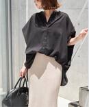 《WEB・一部店舗限定/追加》レーヨンボイルバンドカラーブラウス