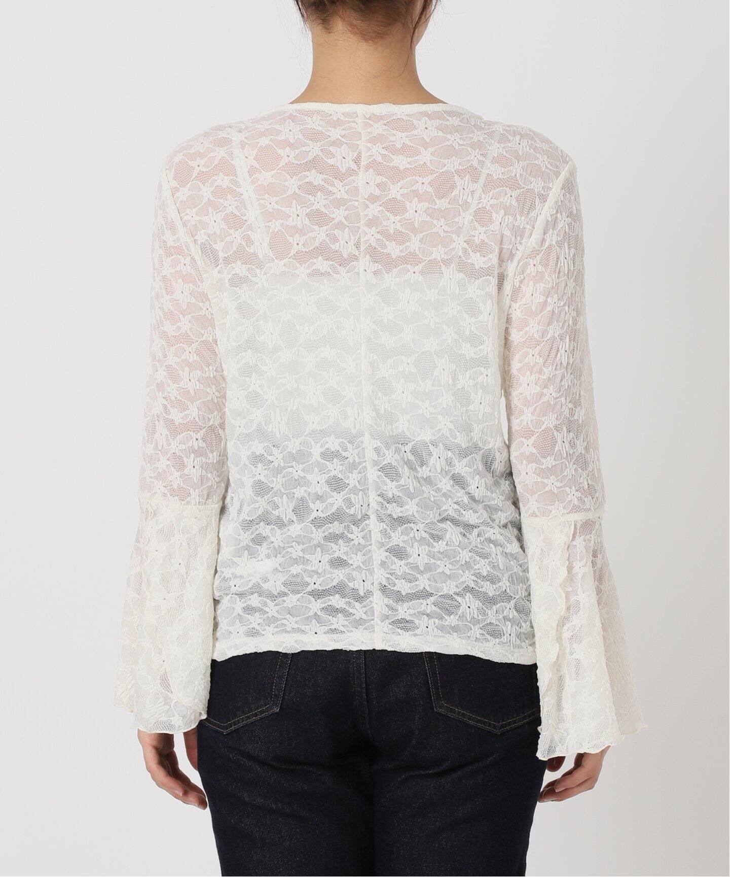 レースフレアスリーブブラウス（シャツ／ブラウス）｜SLOBE IENA