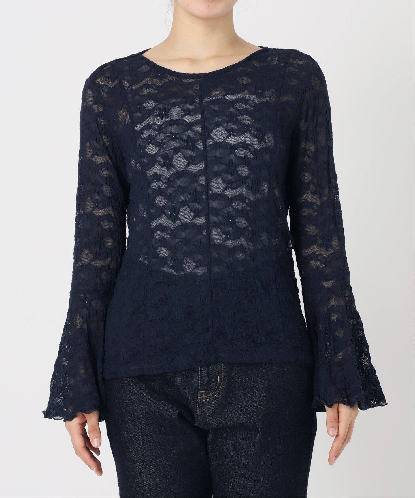 レースフレアスリーブブラウス（シャツ／ブラウス）｜SLOBE IENA