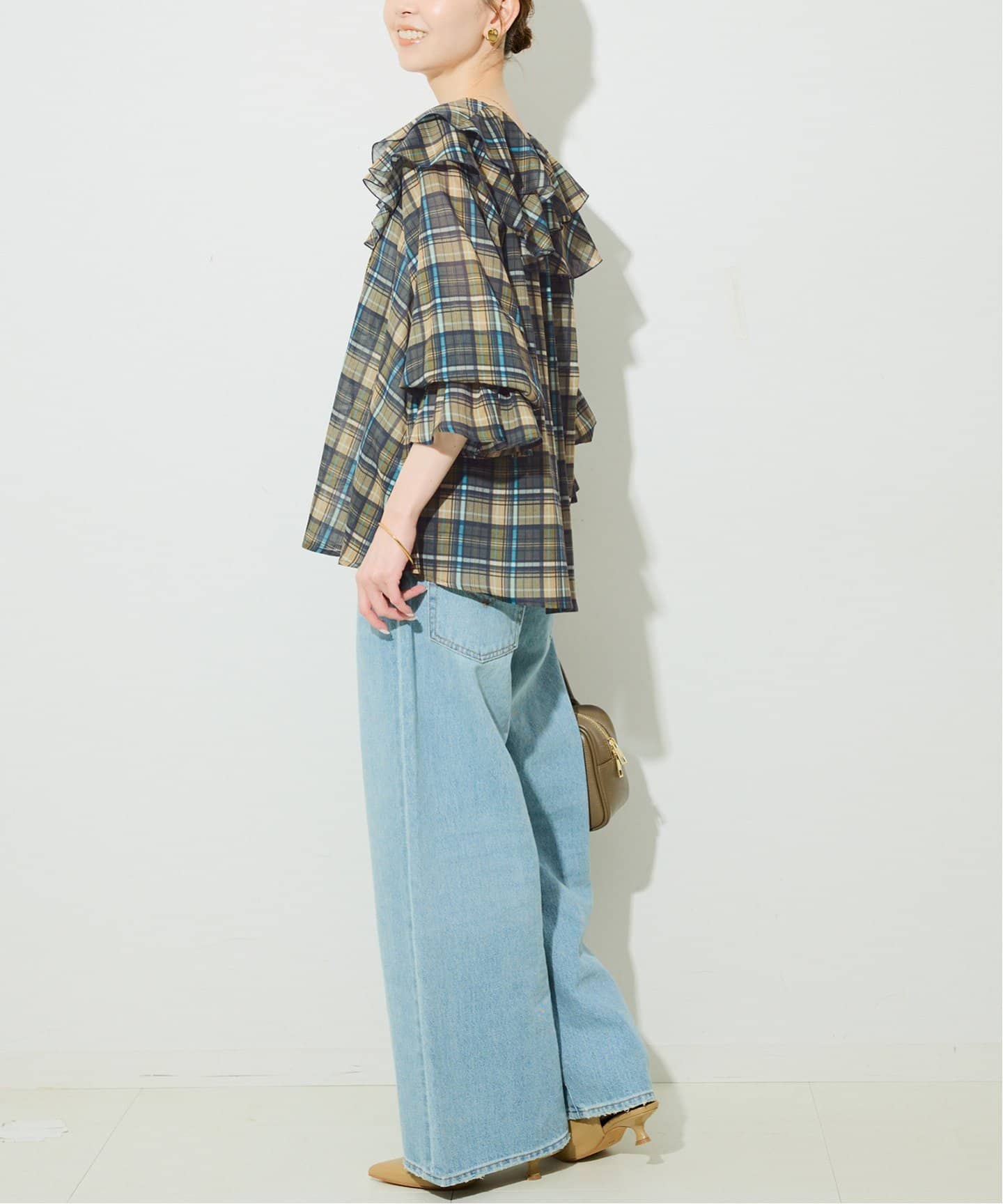 スローブイエナ♡フロントスキッパーラッフルブラウス♡2025AW フロントスキッパーラッフルブラウス（シャツ／ブラウス