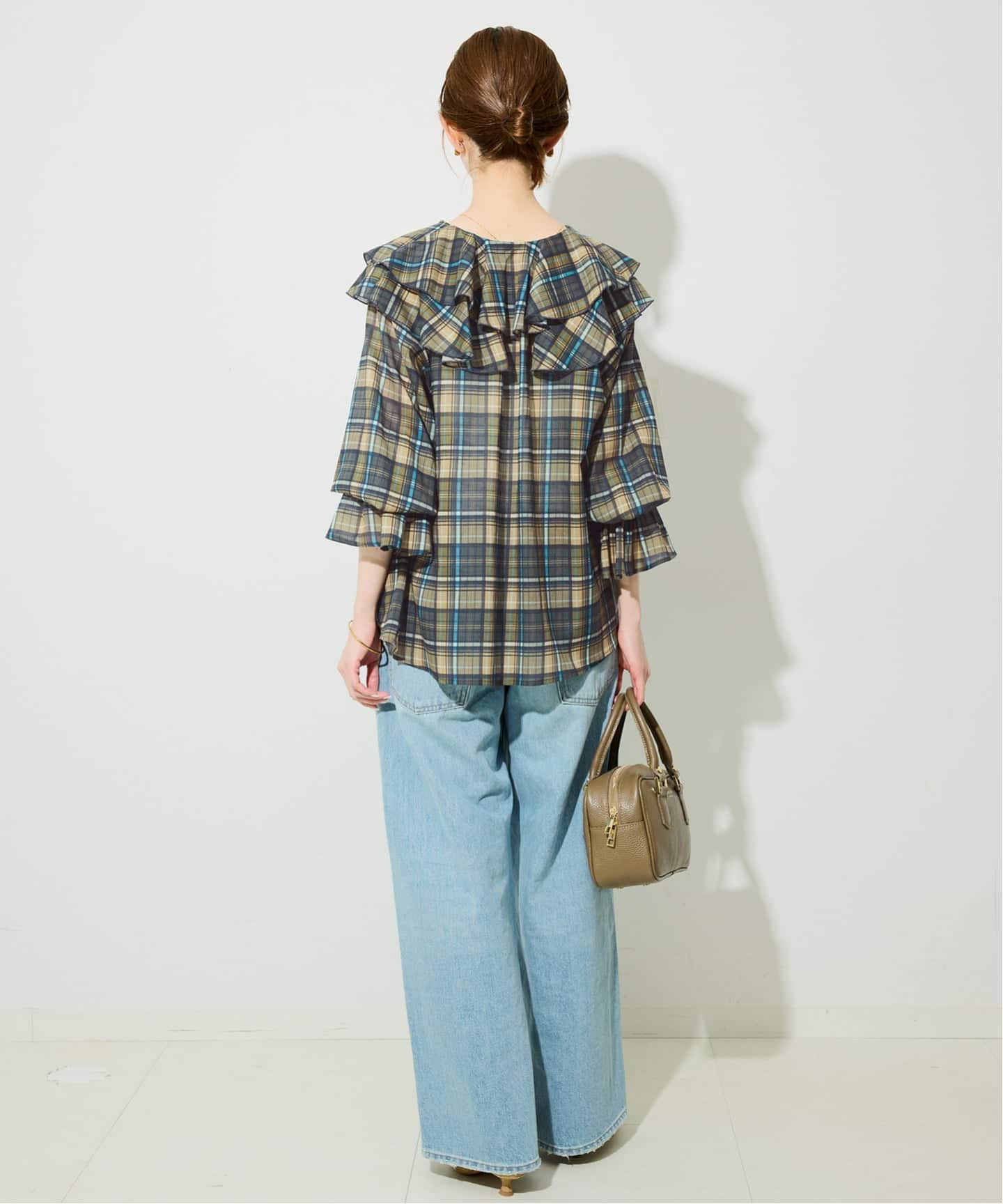 フロントスキッパーラッフルブラウス（シャツ／ブラウス）｜SLOBE IENA