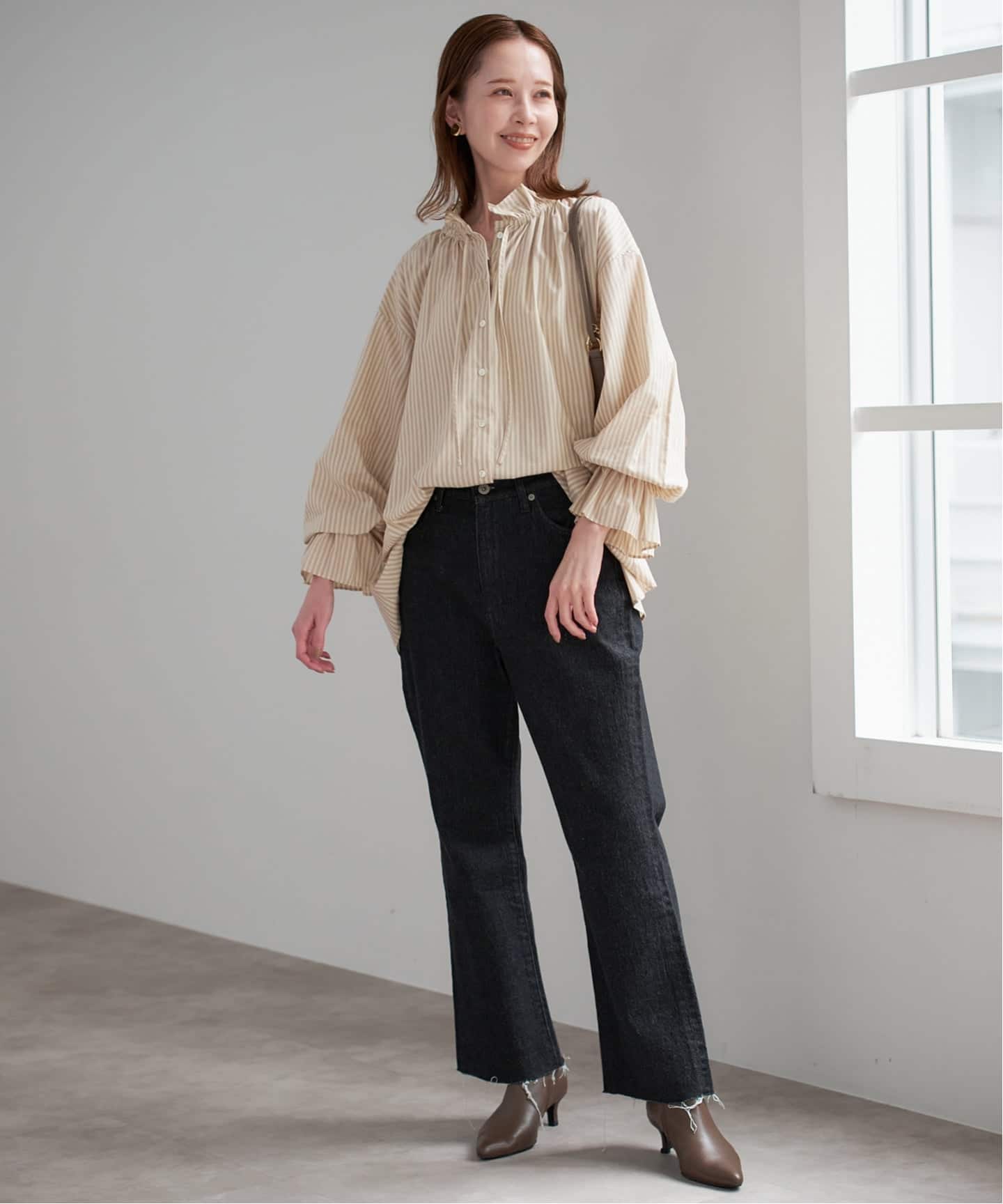 一部WEB・店舗限定カラーあり》タイプライターフリルカラーブラウス