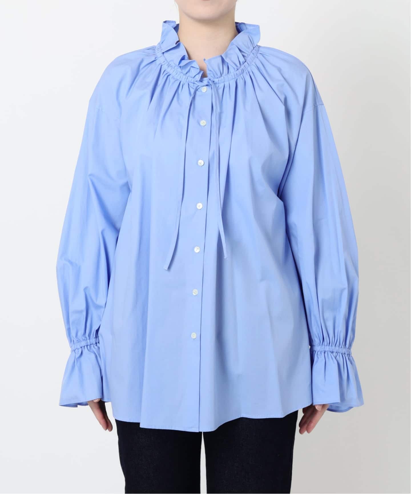 一部WEB・店舗限定カラーあり》タイプライターフリルカラーブラウス