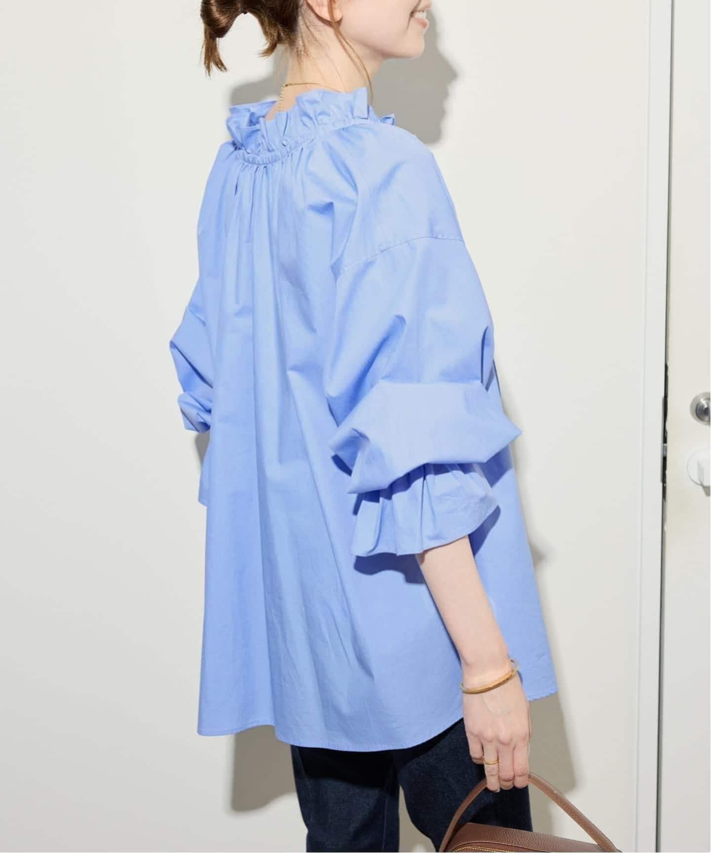 WEB限定/追加2》タイプライターフリルカラーブラウス（シャツ