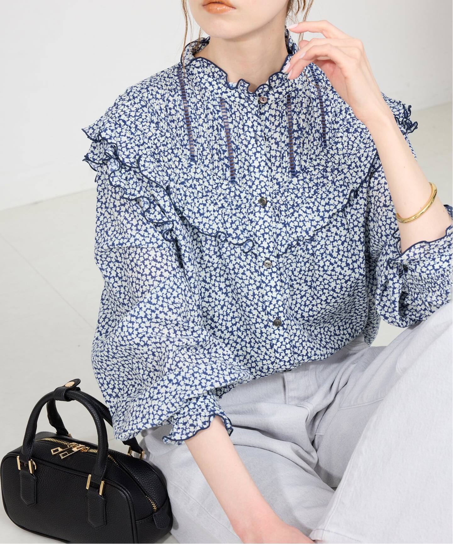 WEB・一部店舗限定/追加》フリルピンタックブラウス（シャツ