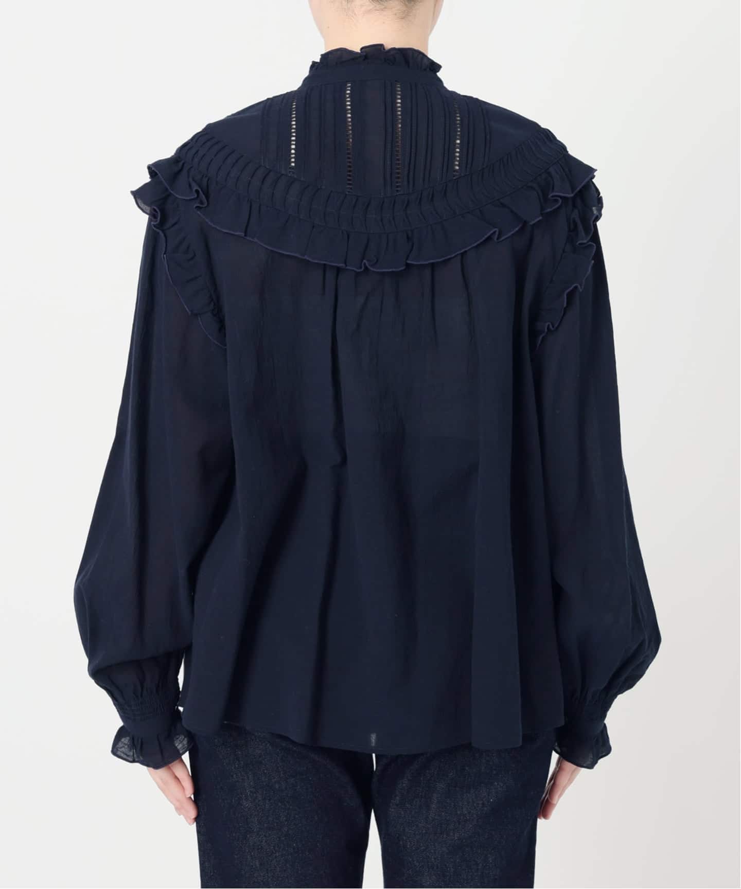 SLOBE IENA 人気再販 ブラウス 新品タグ付き WEB限定/追加2》フリルピンタックブラウス（シャツ／ブラウス）｜SLOBE