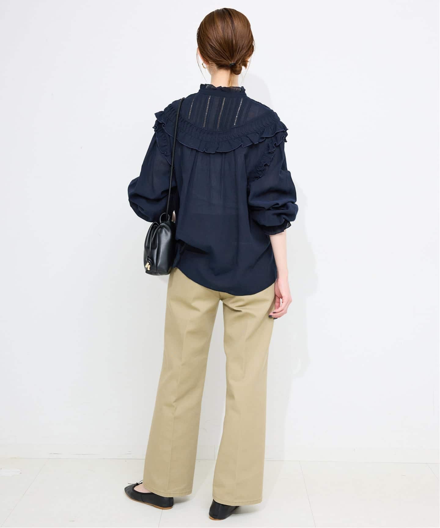 WEB限定/追加3》フリルピンタックブラウス（シャツ／ブラウス）｜SLOBE