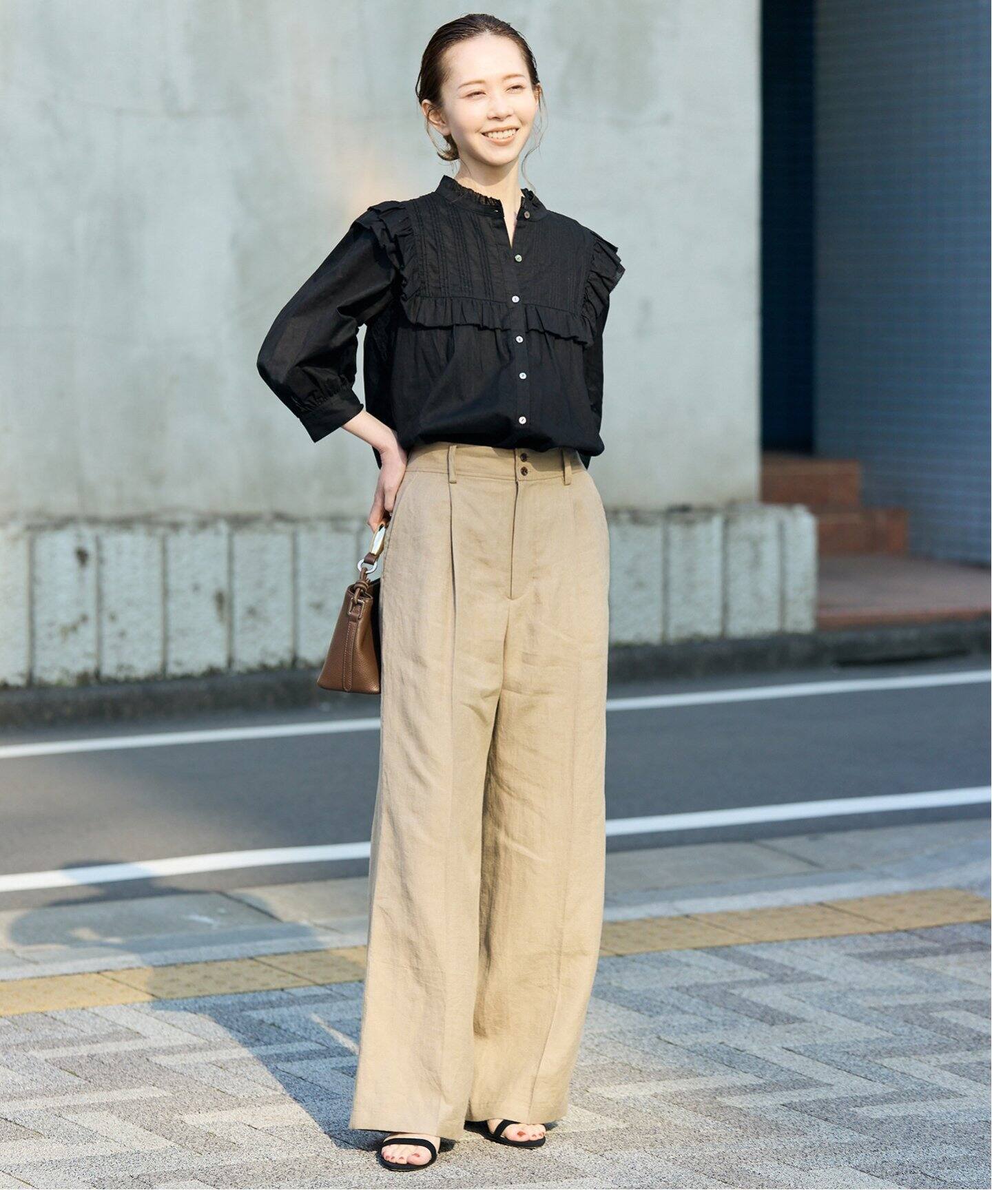 リネン混フリルブラウス（シャツ／ブラウス）｜SLOBE IENA（スローブ