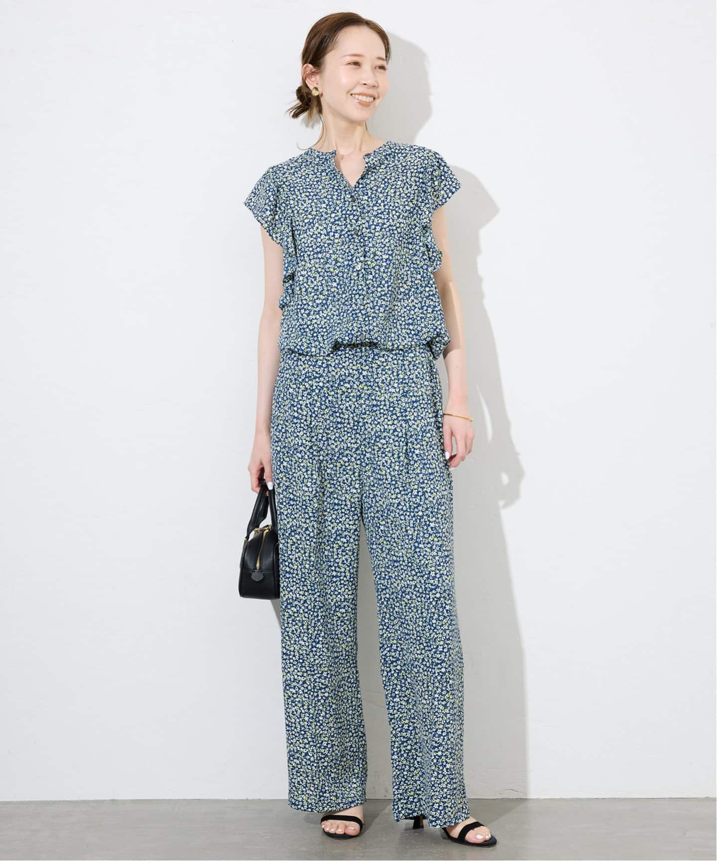 SLOBE IENAフレンチフリルスリーブフラワーブラウス　イエナ フレンチフリルスリーブフラワーブラウス（シャツ／ブラウス