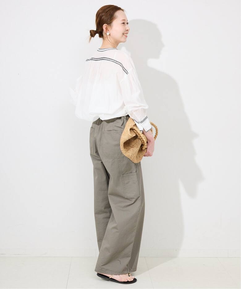 シャーリングシシュウスキッパーブラウス（シャツ／ブラウス）｜SLOBE 