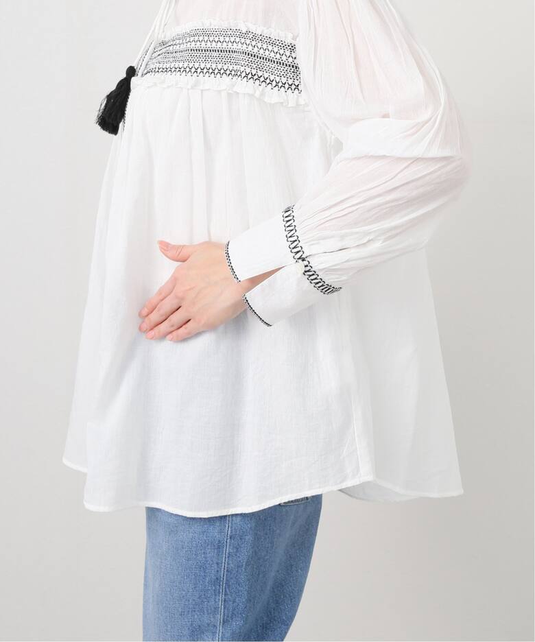 シャーリングシシュウスキッパーブラウス（シャツ／ブラウス）｜SLOBE 