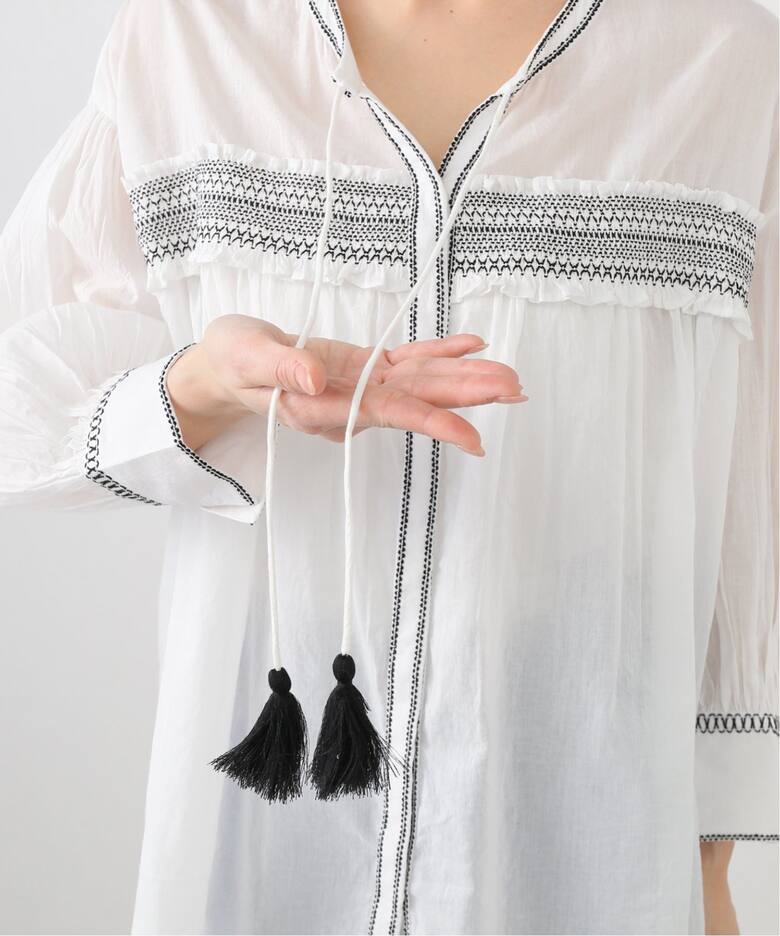 シャーリングシシュウスキッパーブラウス（シャツ／ブラウス）｜SLOBE 