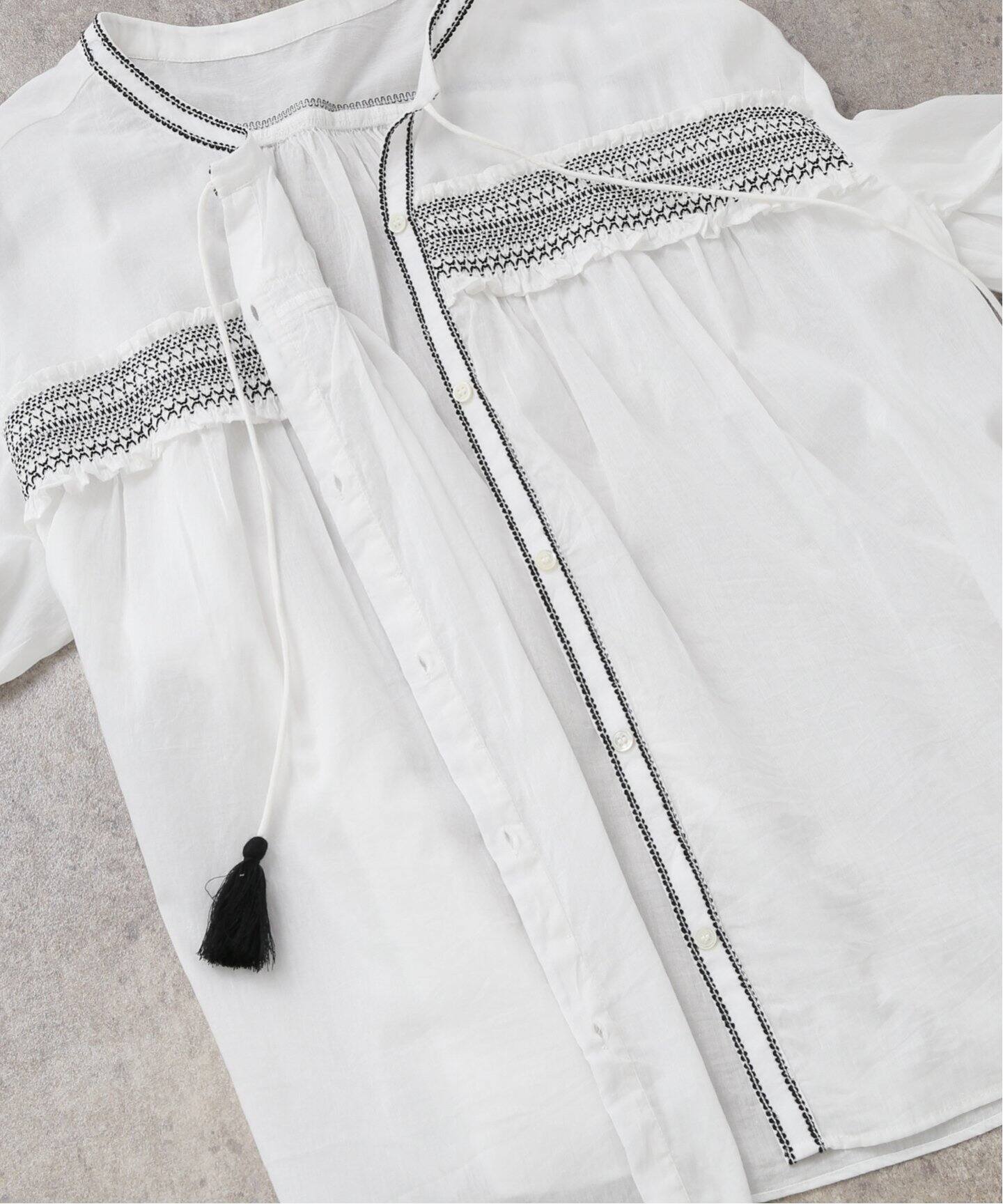 シャーリングシシュウスキッパーブラウス（シャツ／ブラウス）｜SLOBE 