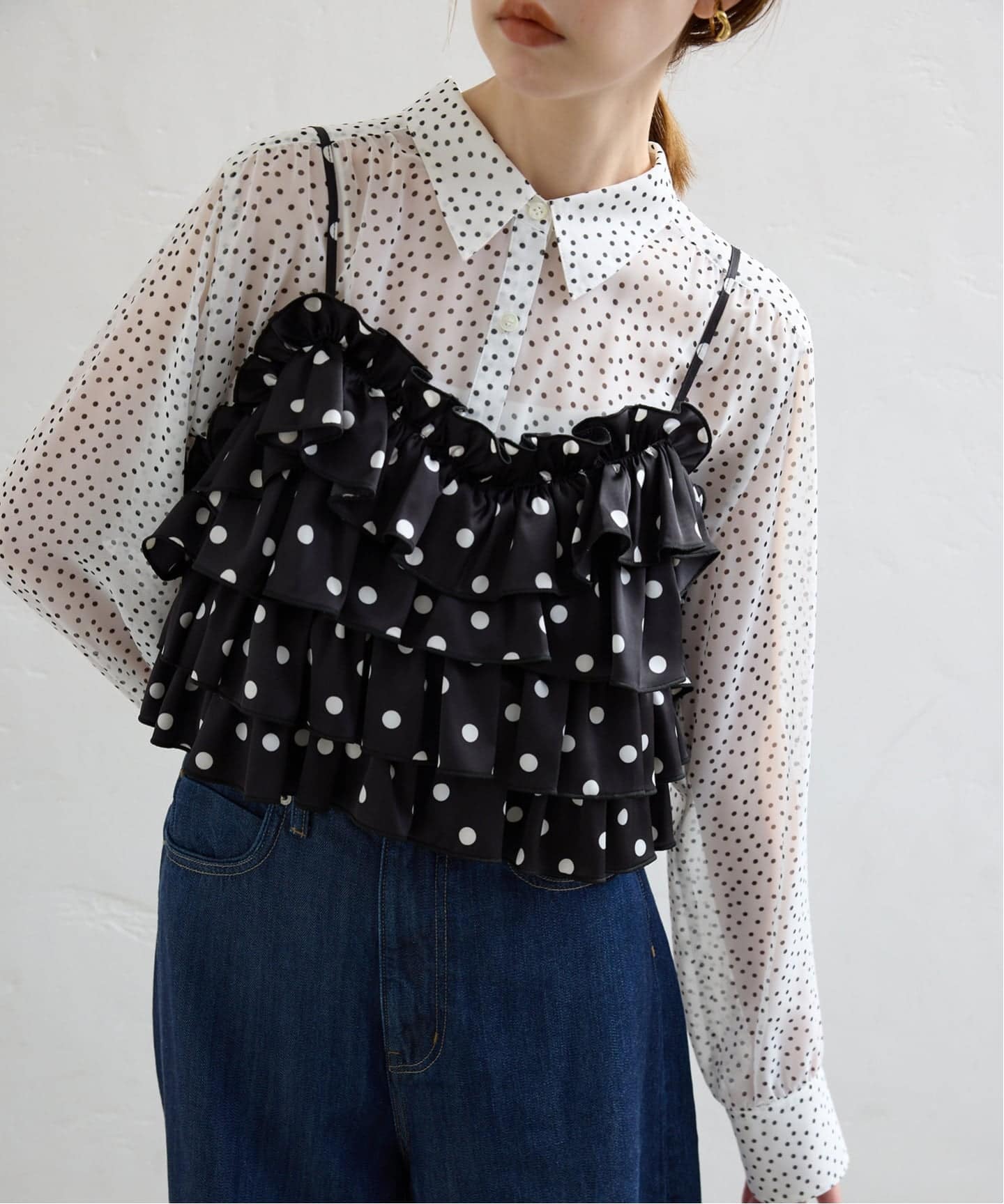 Jeu de Coeurs & Pois】ドットキャミ（シャツ／ブラウス）｜SLOBE IENA