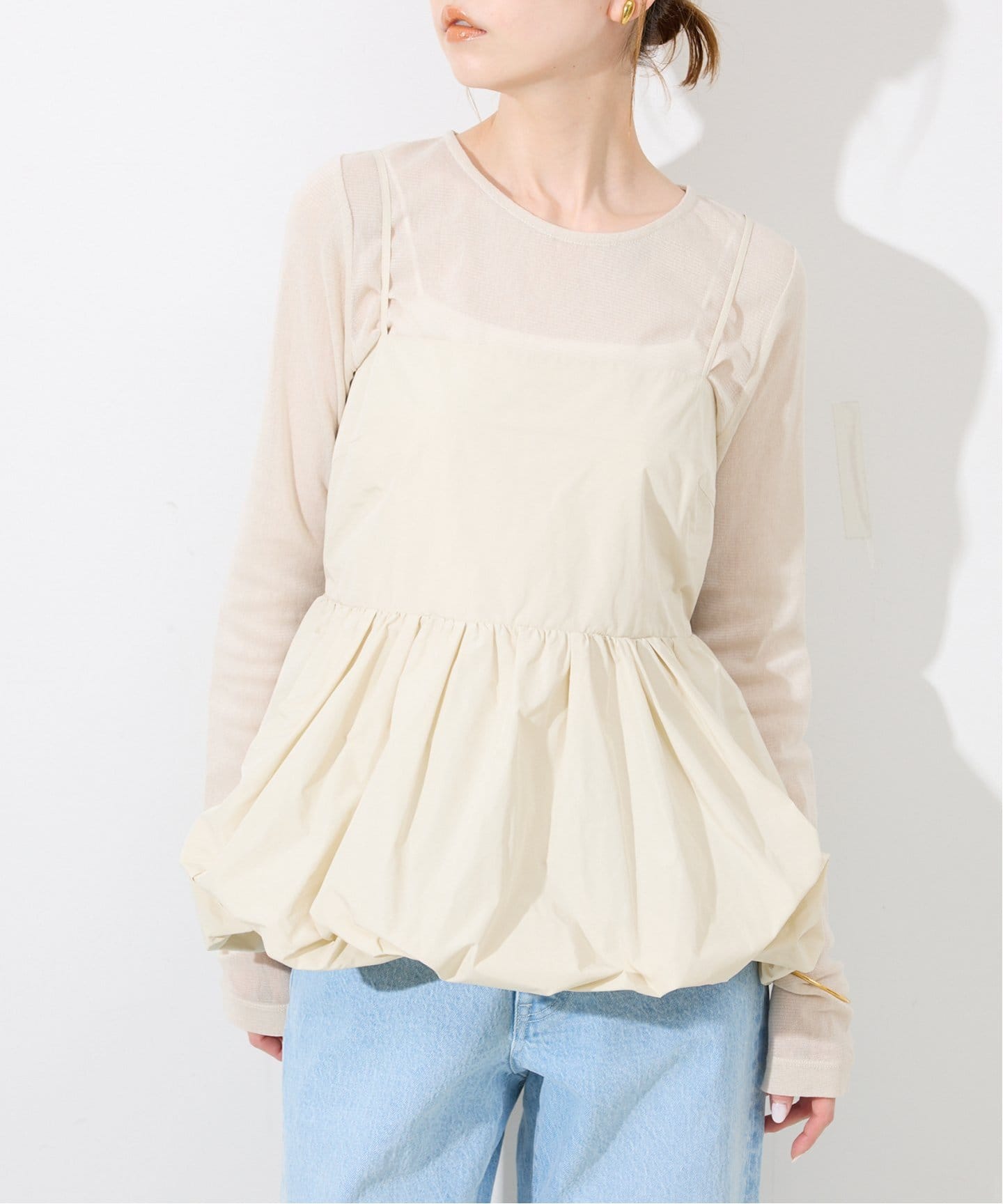 WEB/一部店舗限定》ribbon バルーンキャミ（シャツ／ブラウス