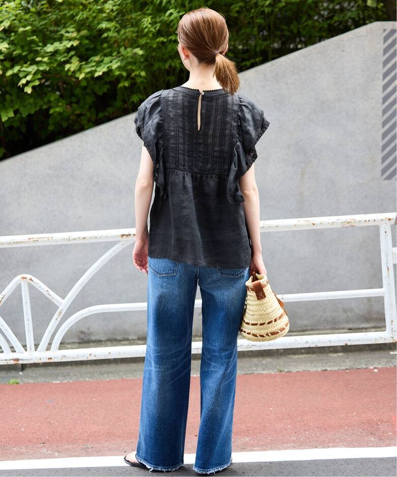 追加》ラミーフリルピンタックブラウス（シャツ／ブラウス）｜SLOBE  