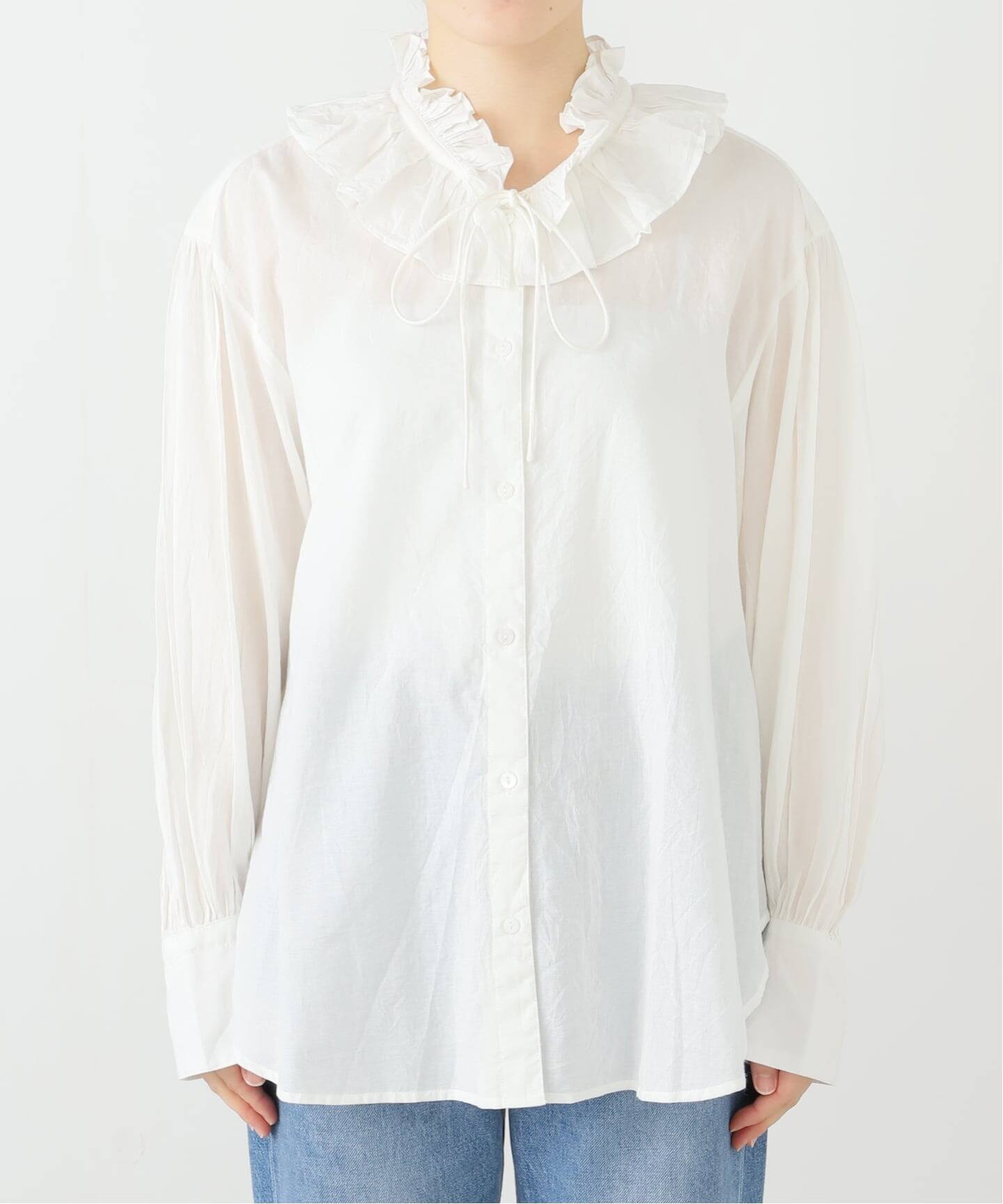 SLOBE IENA スローブ イエナ ブラウス ホワイト 白 サイズ:FREE | 24春  