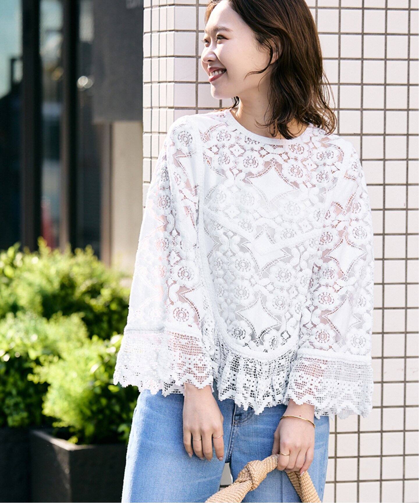 リバーレースブラウス（シャツ／ブラウス）｜SLOBE IENA（スローブ  