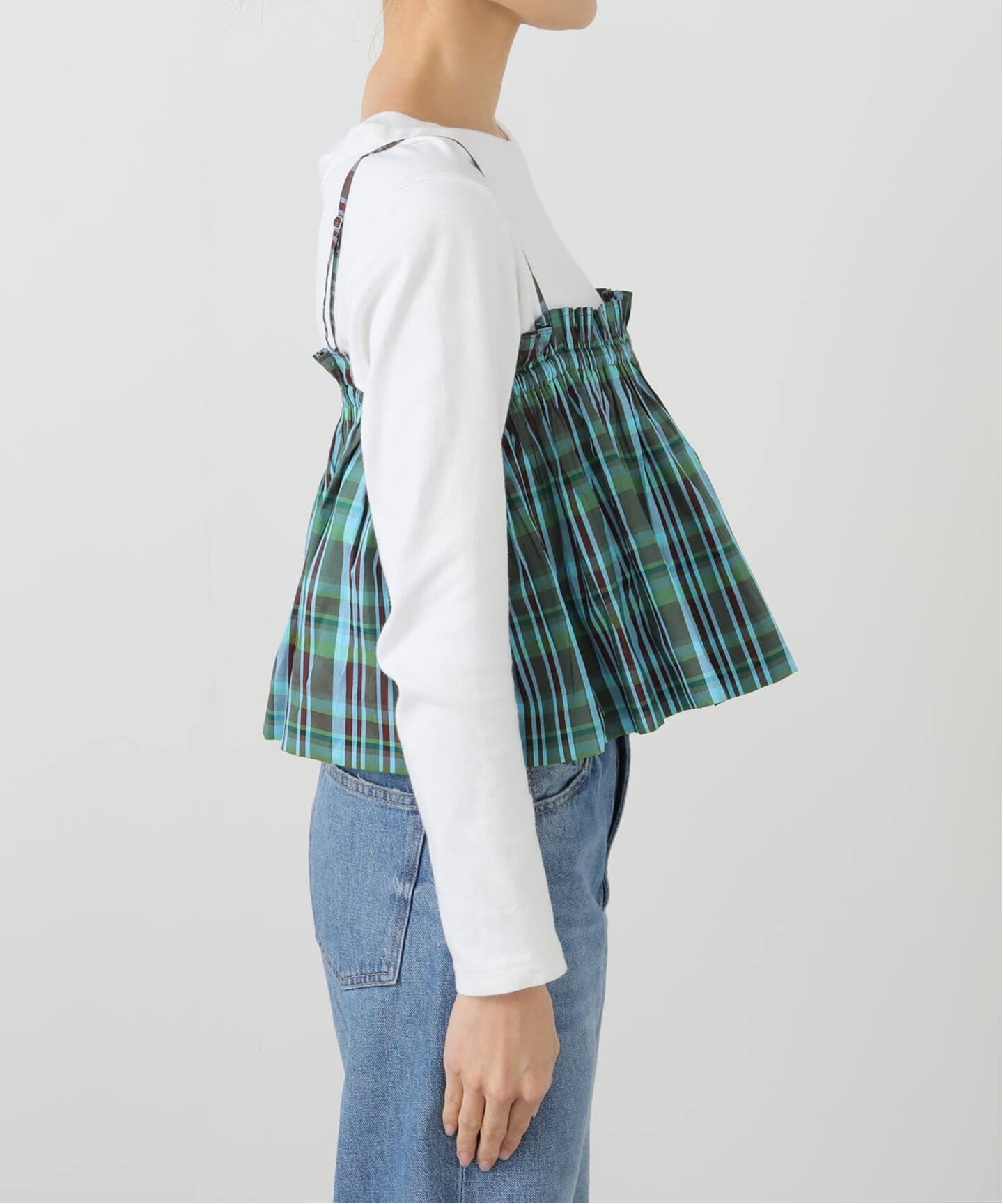sara mallika/サラ マリカ SLOBE別注 マドラスチェックキャミ sara mallika/サラ マリカ SLOBE別注 マドラスチェックキャミ（シャツ