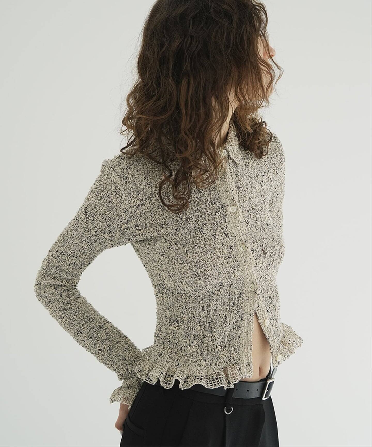 CLANE/クラネ MIX MESH GATHER SHIRT 19122-4332（シャツ