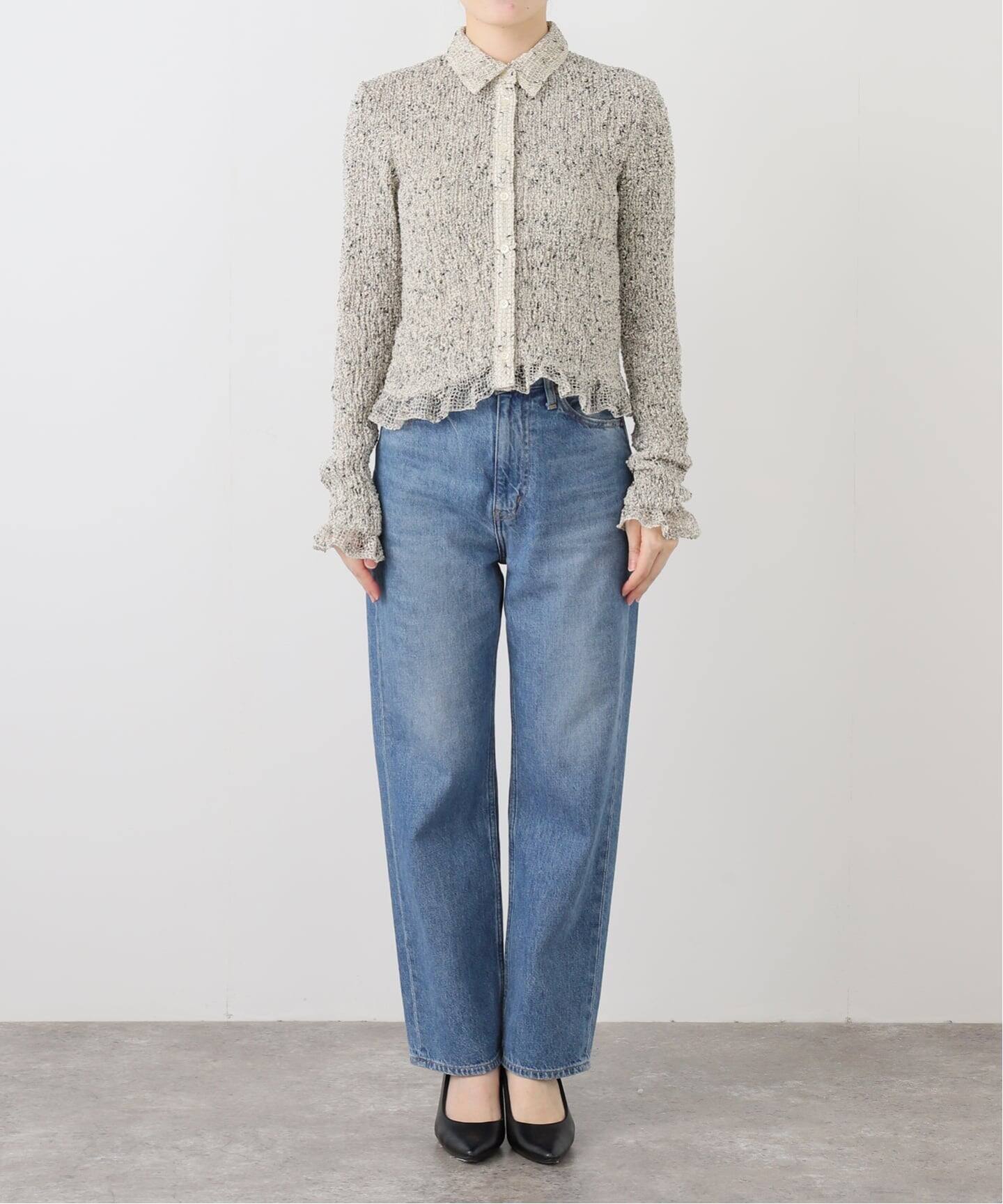 CLANE/クラネ MIX MESH GATHER SHIRT 19122-4332（シャツ／ブラウス 
