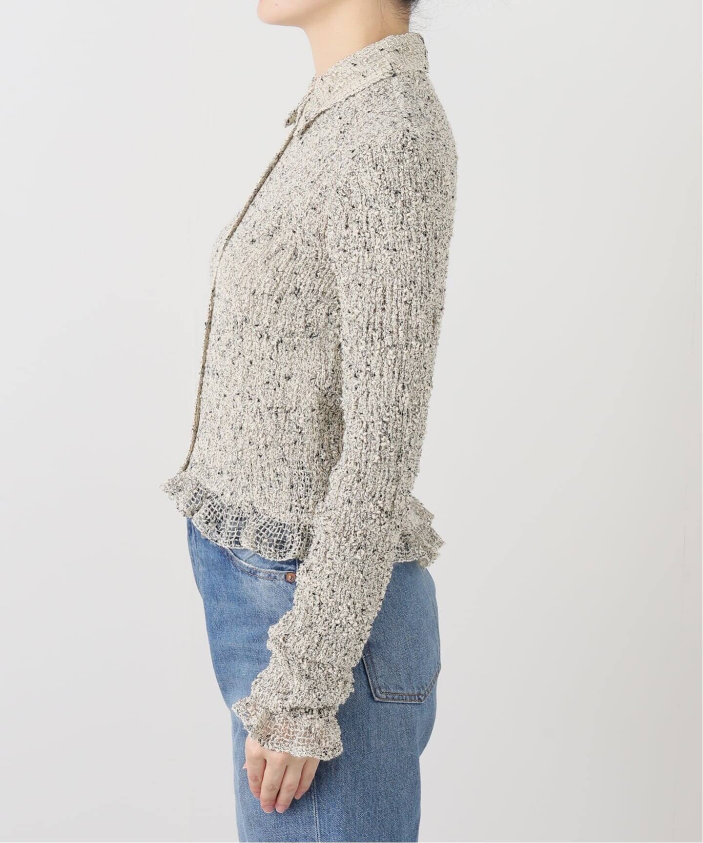 CLANE/クラネ MIX MESH GATHER SHIRT 19122-4332（シャツ／ブラウス