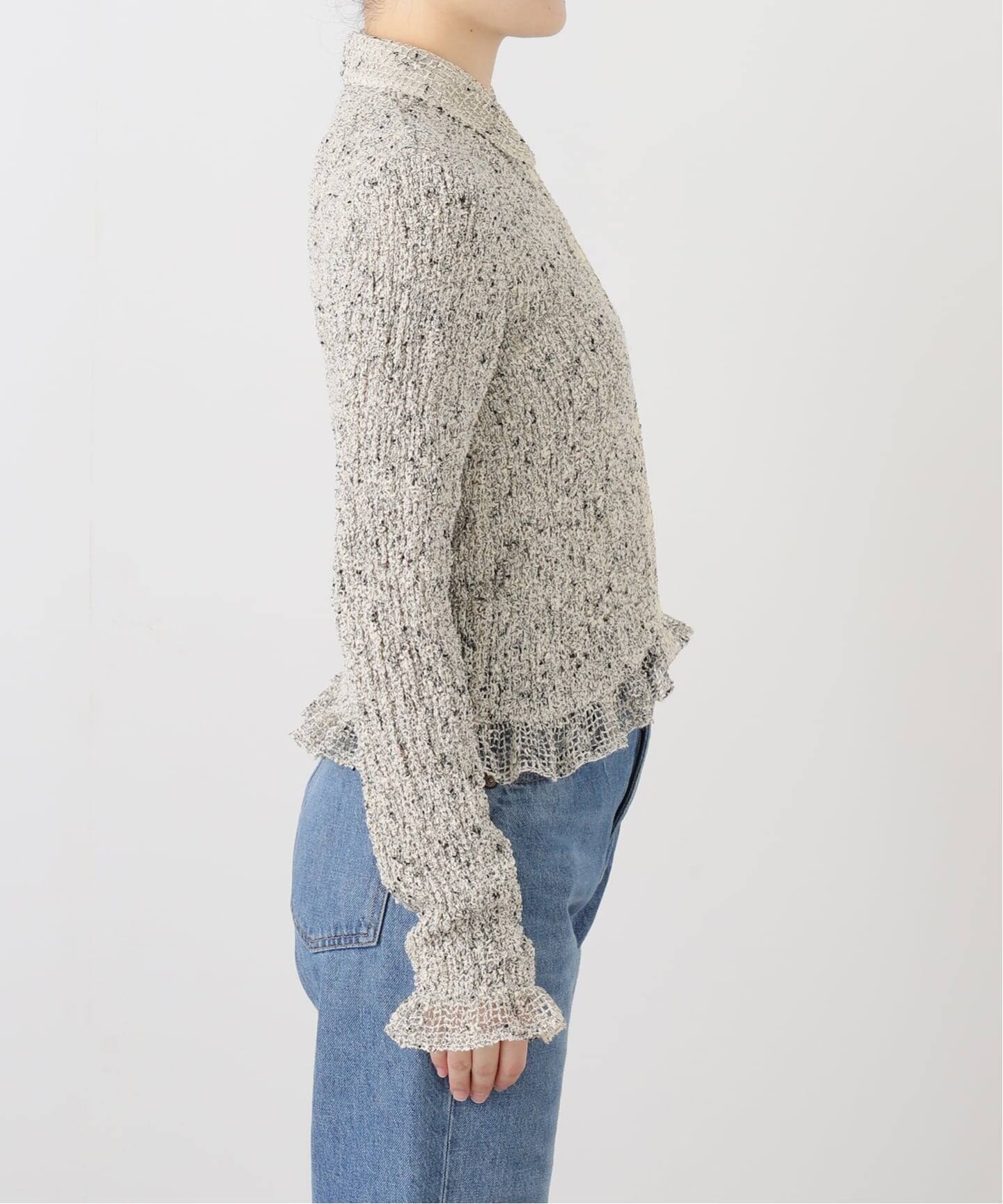 CLANE/クラネ MIX MESH GATHER SHIRT 19122-4332（シャツ／ブラウス